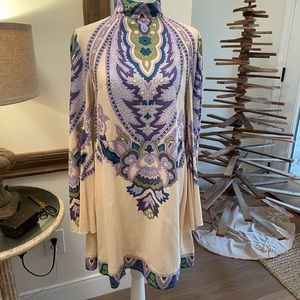 Mock turtle neck mini dress.